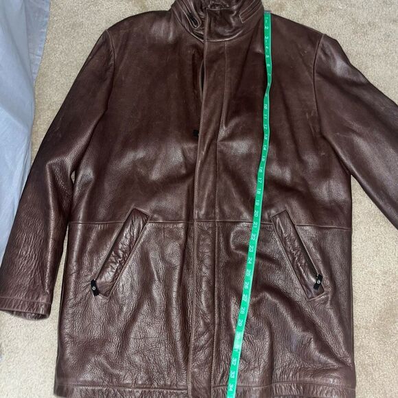 Wilson Pelle Jacket Mens Large Brown Leather - Picture 10 of 11